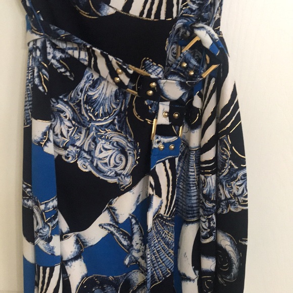 Vintage Cache Nautical stretchy dress sz M - Picture 3 of 4